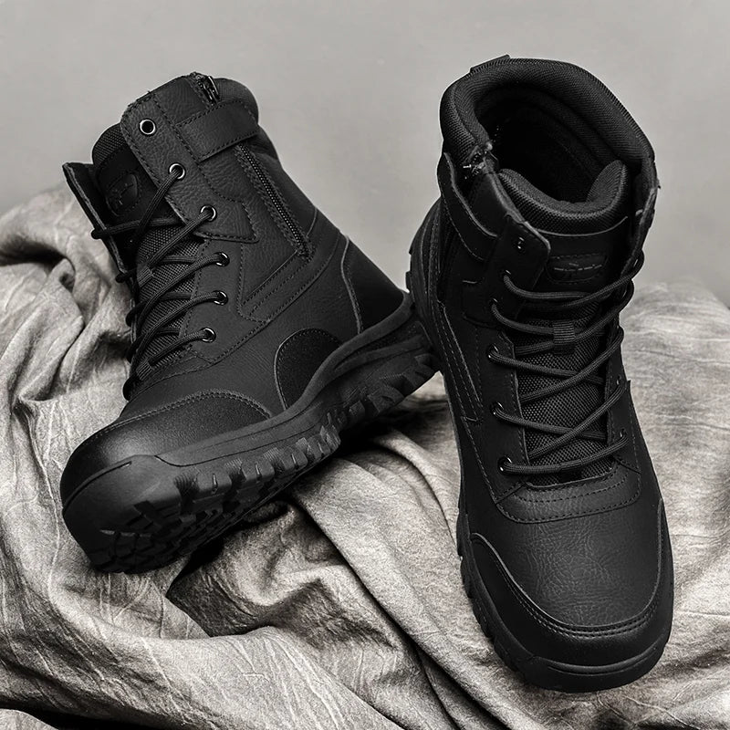 Waterproof Leather Hiking Work Boots