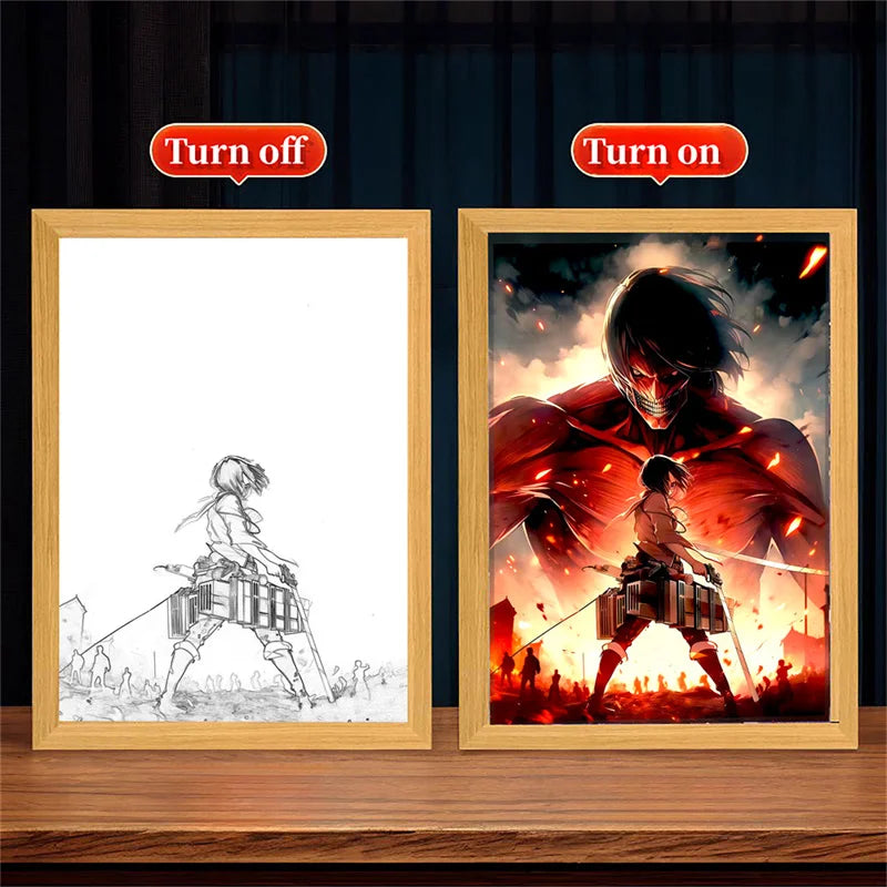 Anime Titan Glow Frame: LED Moonlight Decor