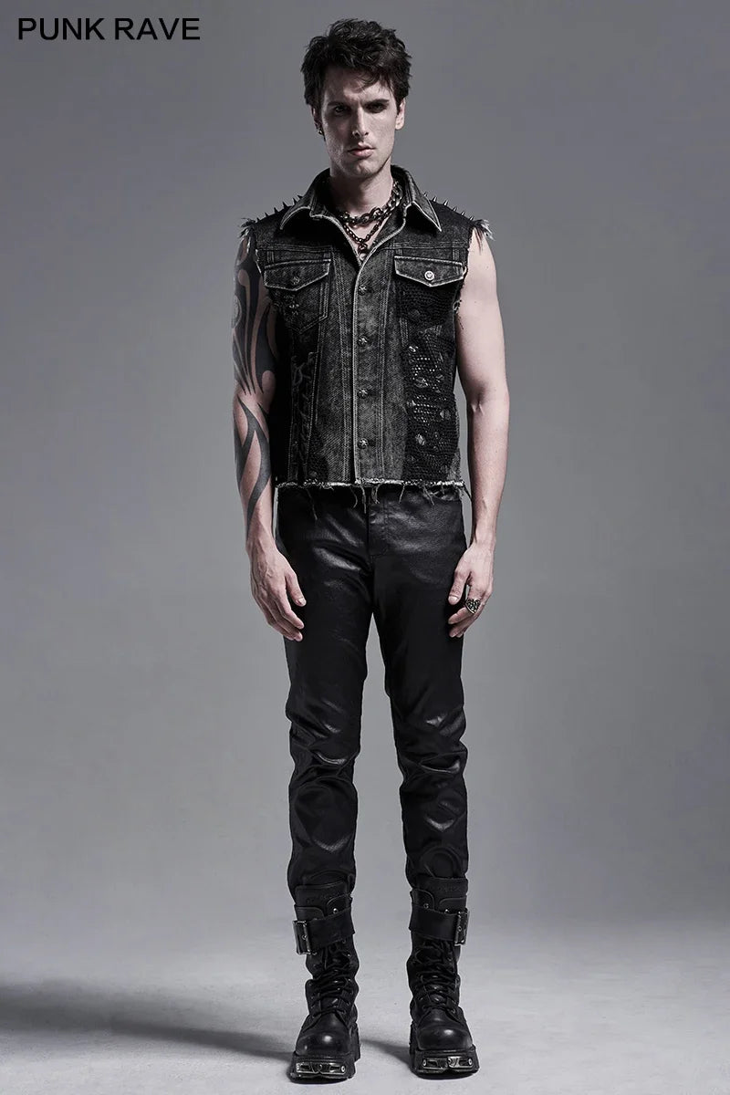 Decayed Streetwear Denim Vest for Aficionados
