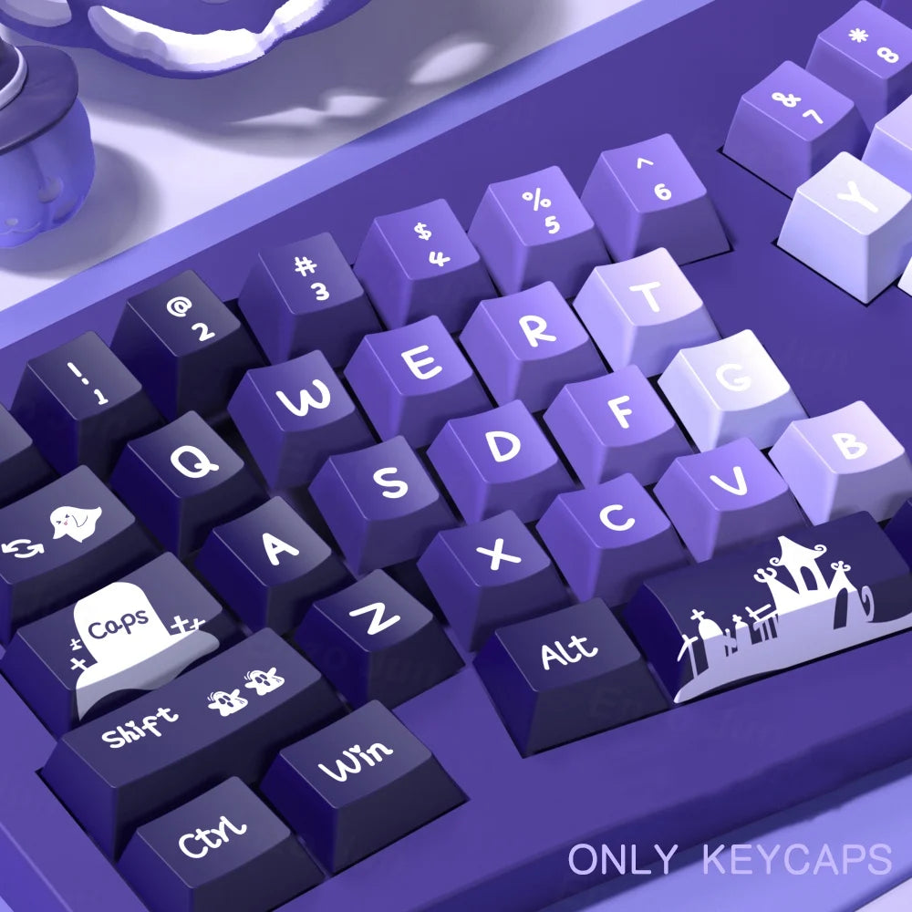 Crybaby Purple Gradient keycaps Mechanical keyboard