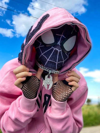 Sweatshirt Spider Web Decoration