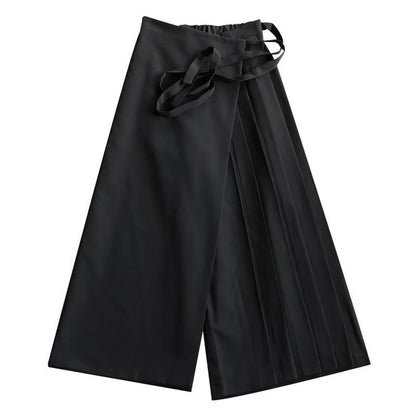 Casual Fashion Solid Bandage Loose Pants