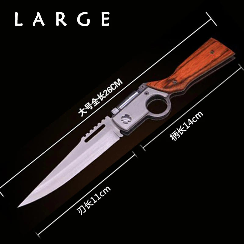 New Outdoor Folding Knife Multifunctional Creative Small Commodity Knife Fruit Knife With Light