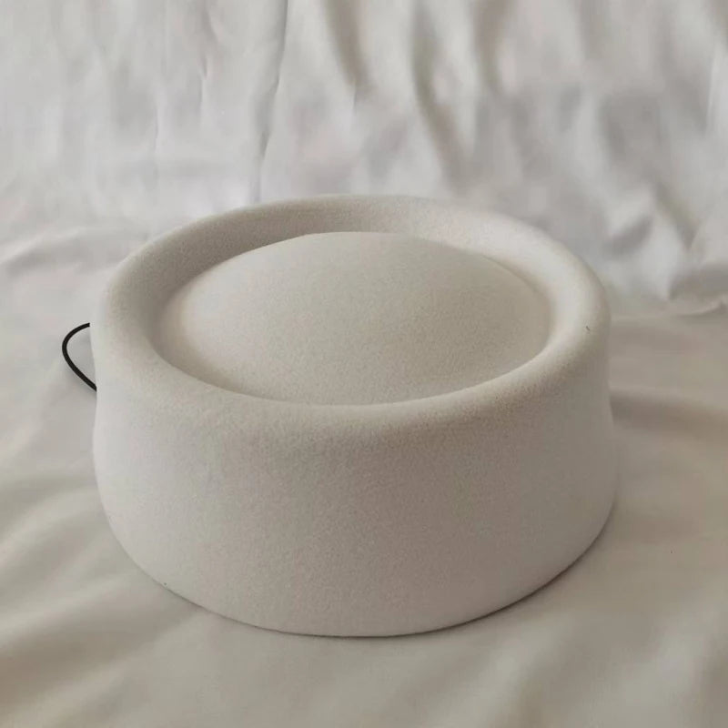 Wool Dome Beret — Hepburn Style Felt Hat