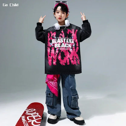 Kids Hip Hop Cool Sweatshirt Boys