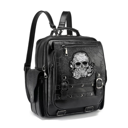 Skull Decoration Computer Bag Waterproof Backpack