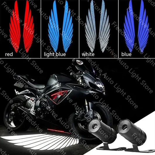 Angel Wing Glow: Motorcycle LED Projection Light