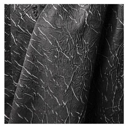 Eco Pleat: Black Nylon-Rayon Fabric for Design Creations