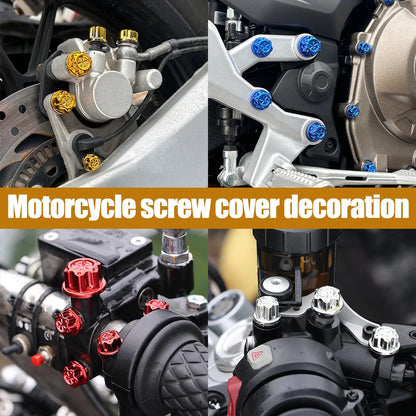 Colorful Motorcycle Nut Caps - Universal Protection Set