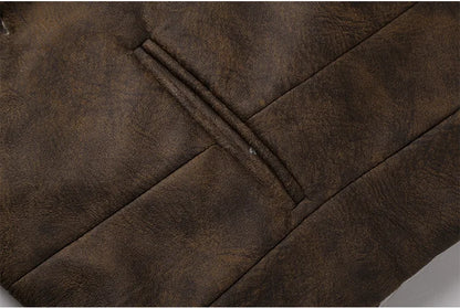 Vintage Suede Slim Fit Men's Vest