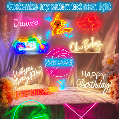 Lip Neon Lights Anime Characters Room Logo