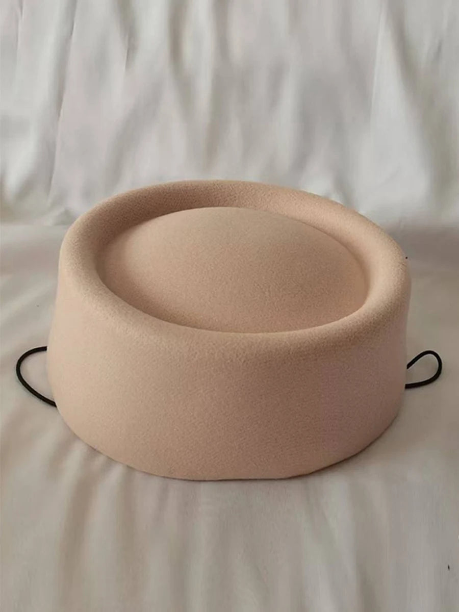 Wool Dome Beret — Hepburn Style Felt Hat