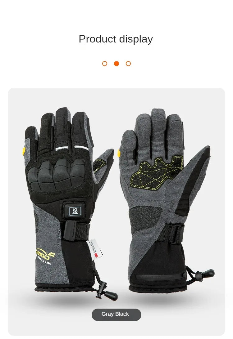 LOBOO Winter Touchscreen Heated Riding Gloves