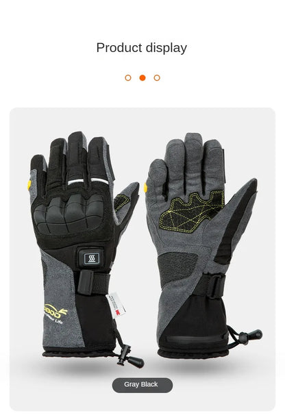 LOBOO Winter Touchscreen Heated Riding Gloves