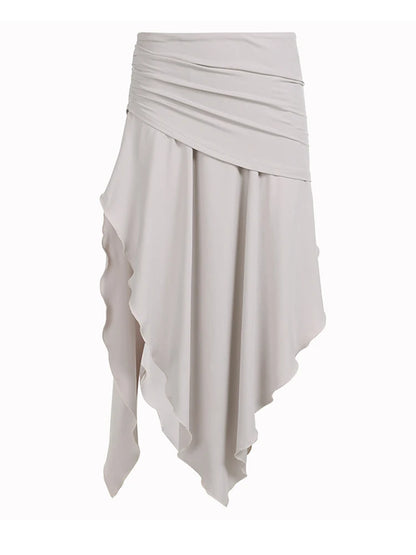 Drawstring Split Loose Long Skirt