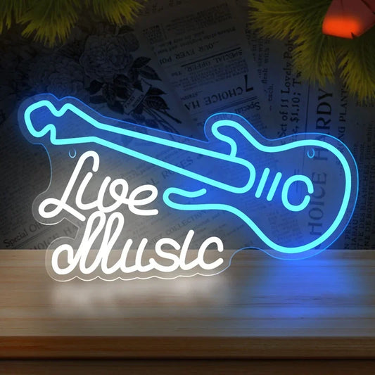 Guitar LED Neon Sign