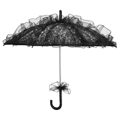 Ladies Umbrella Clear Wedding Gothic Black Dress