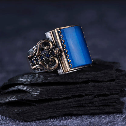 Silver Engraved Special Craftmanship Handmade Ring
