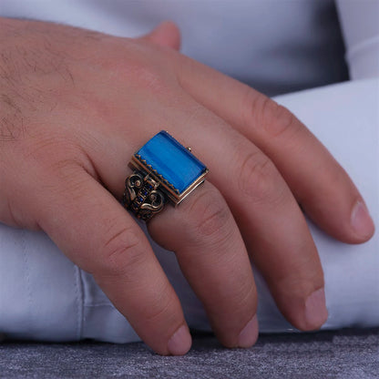 Silver Engraved Special Craftmanship Handmade Ring