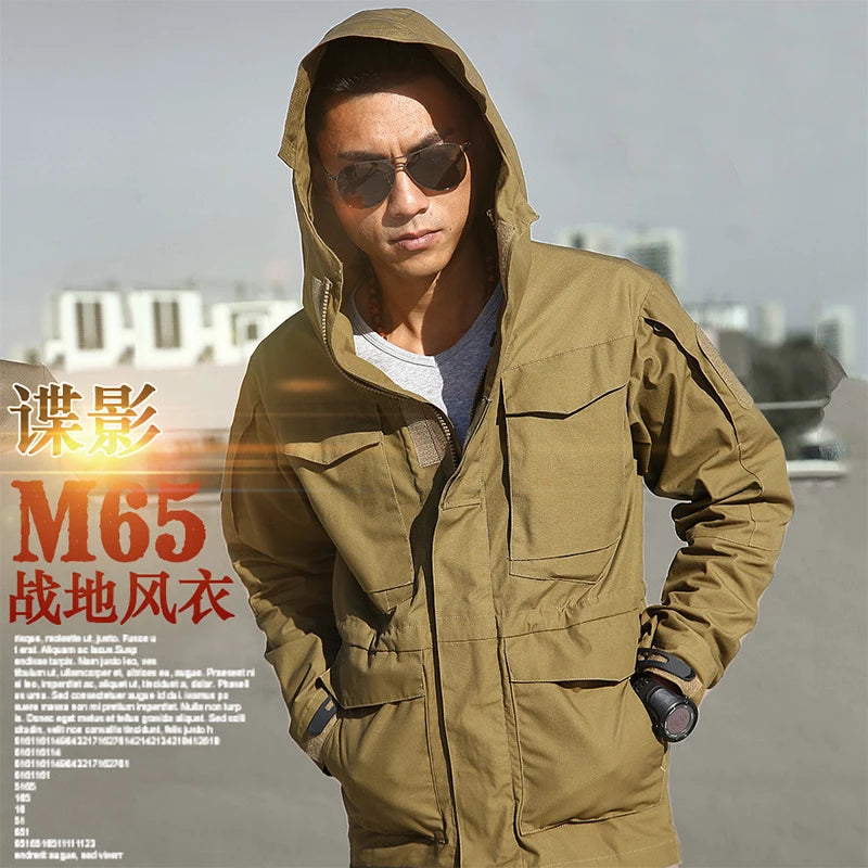 Tactical Windbreaker Men Coat Hoodie