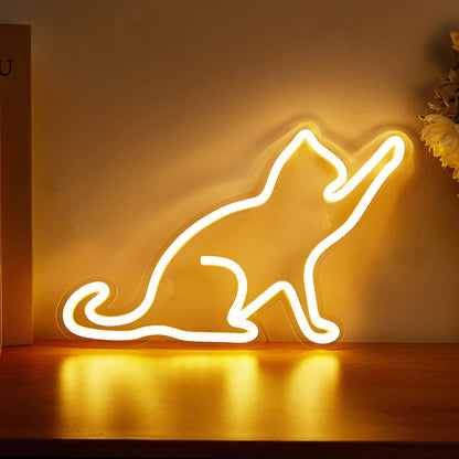 Led Neon Light Glowing Cat Night Light Gift