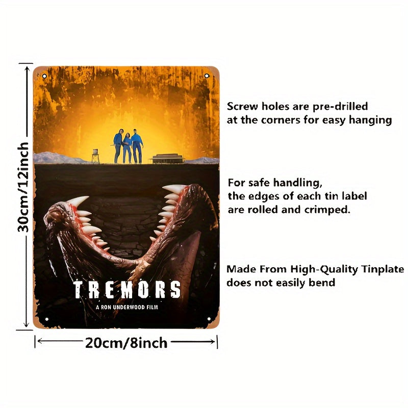 Tremors — Retro Horror Metal Sign