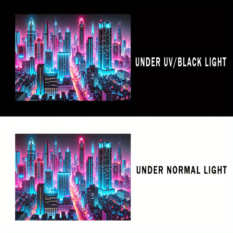 Fluorescent LA Skyline Wall Tapestry – All-Season Decor