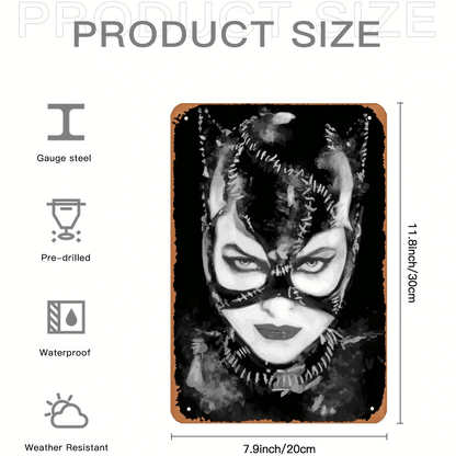 Catwoman Retro Iron Wall Art - Superhero Decor