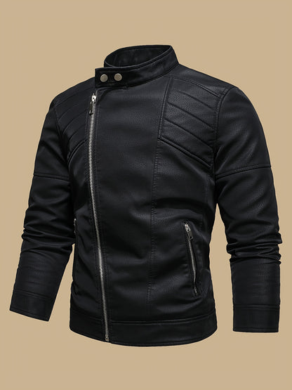 Revved Up Vintage Faux Leather Biker Jacket