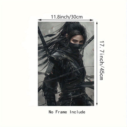She-Devil Samurai Waterproof Canvas Wall Art