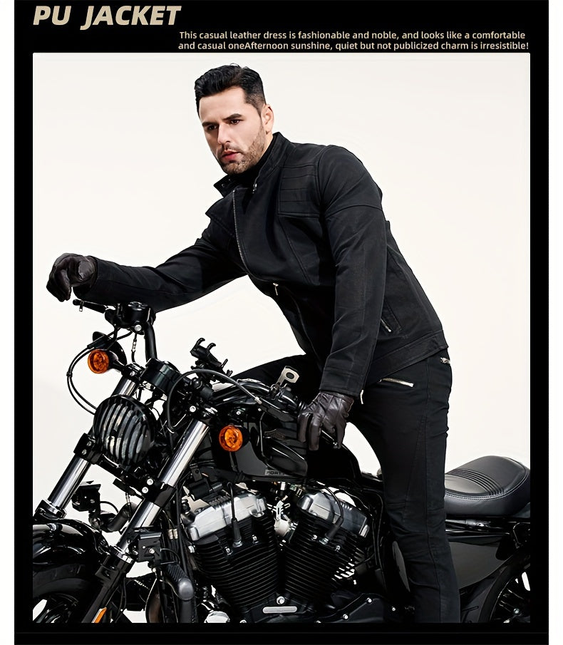 Revved Up Vintage Faux Leather Biker Jacket
