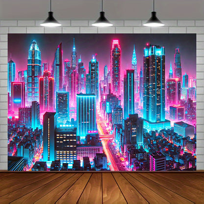 Fluorescent LA Skyline Wall Tapestry – All-Season Decor