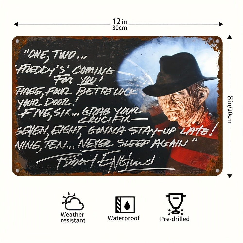Nightmare Metal Sign - Freddy Krueger
