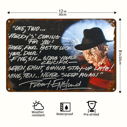 Nightmare Metal Sign - Freddy Krueger