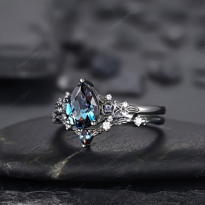Product Name: Gothic Blue Zircon Mosaic Glam Ring