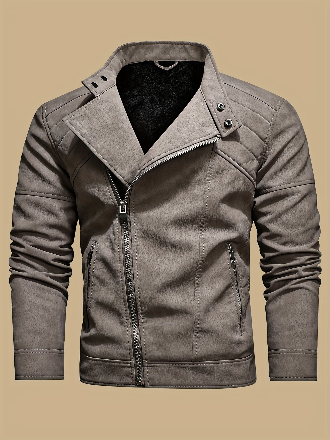 Revved Up Vintage Faux Leather Biker Jacket