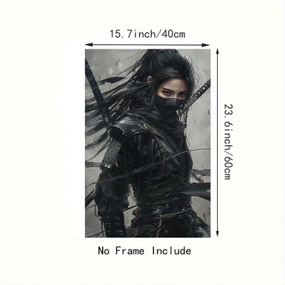 She-Devil Samurai Waterproof Canvas Wall Art