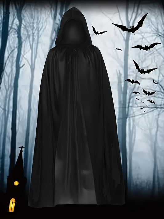 Single Layer Black Cape For Grim Reaper