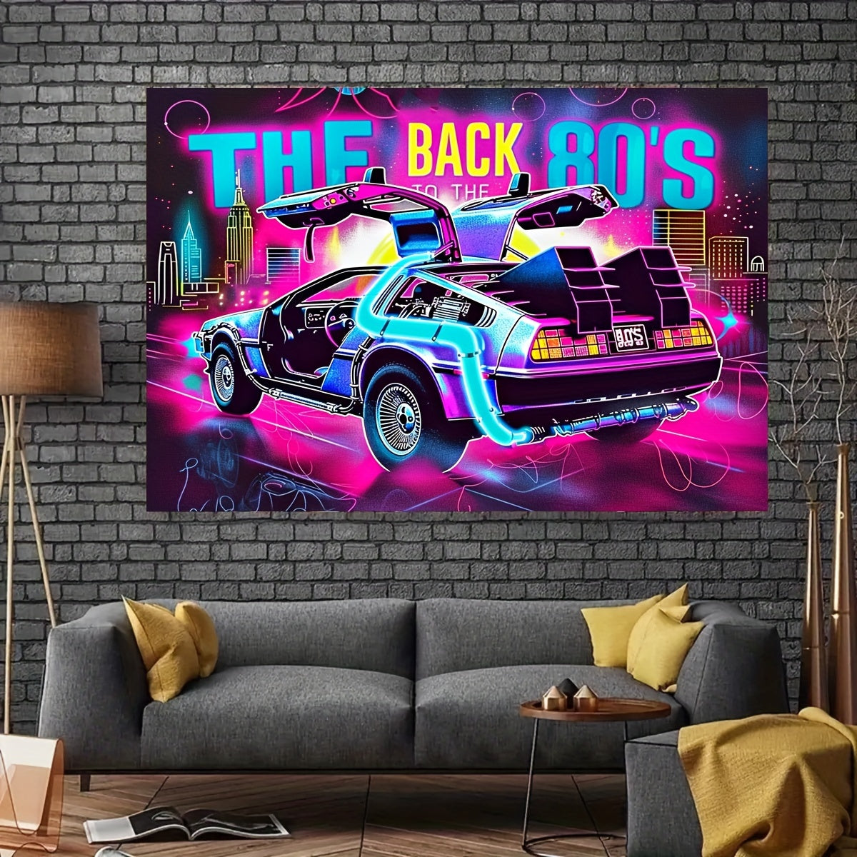 Retro Vibes Banner - 80's Party Polyester Decor