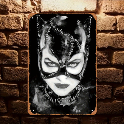 Catwoman Retro Iron Wall Art - Superhero Decor