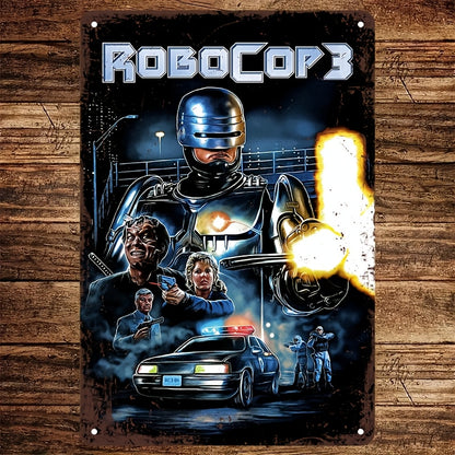 RoboCop 3 Vintage Aluminum Wall Art Sign – Retro Decor