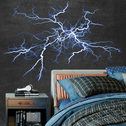 Vibrant Lightning & Nature Wall Decal Contemporary Geometric Design
